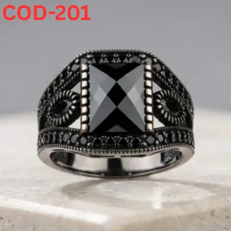 ইয়ামিনের কাল আকিক আংটি (Code:237)